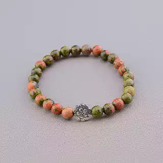 Браслет резинка Епидот 18 см