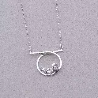 Підвіска Xuping Фіаніт 42 см (родій)