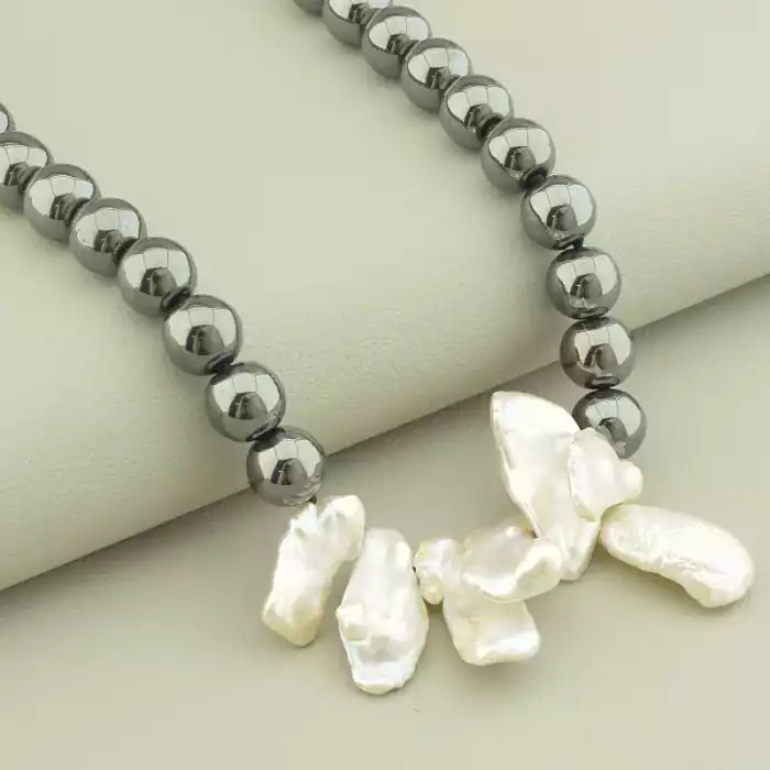 🏷️️ Намисто Гематит (cрібло 925 проба) 45 см. ss_101898