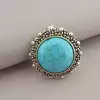 🏷️️ Брошка шпилька кругла Бірюза F-66854