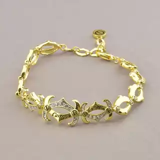 Браслет з карабіном Winniana Фіаніт 19 см. (позолота 18к)