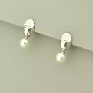 Сережки мінімалізм англійський замок Xuping Майорка (родій)