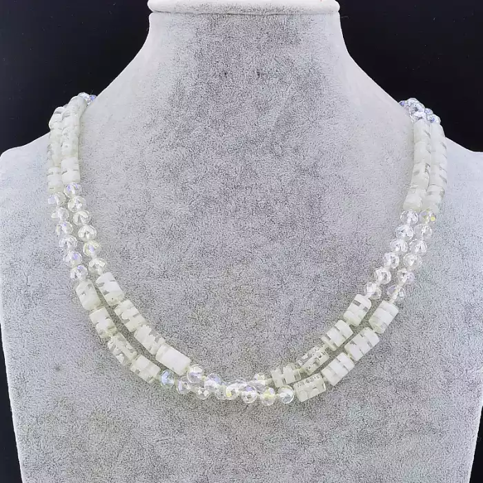 🏷️️ Намисто Муранское скло, Чеський кришталь 115 см. ss_87804