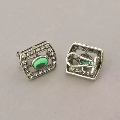 🏷️️ Підвіска + Серьги Winniana Малахіт, Фіаніт 40 см. F-95857