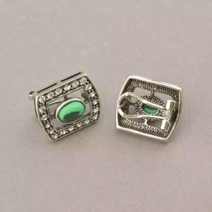 🏷️️ Підвіска + Серьги Winniana Малахіт, Фіаніт 40 см. ss_95857