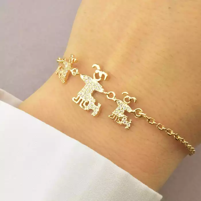 🏷️️ Браслет з карабіном Xuping Фіаніт 17 см (позолота 18к) ss_68360