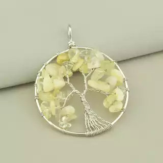 Кулон дерево Цитрін 60x50мм.