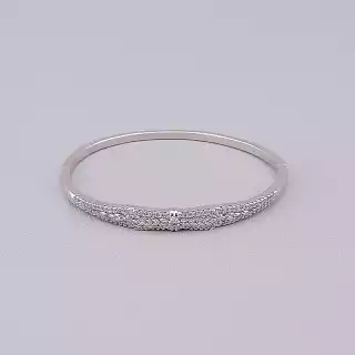 Браслет шарнірний Xuping Фіаніт 18 см (родій)