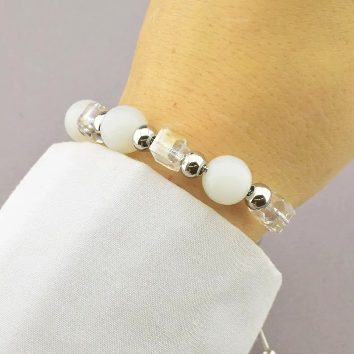 🏷️️ Браслет Stainless Steel Місячний камінь 17 см ss_69005