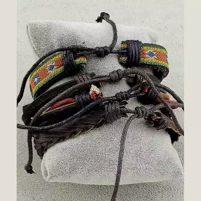 🏷️️ Браслет шамбала екошкіра 17 см F-30198