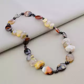 Намисто Агат, Чеський кришталь 51 см