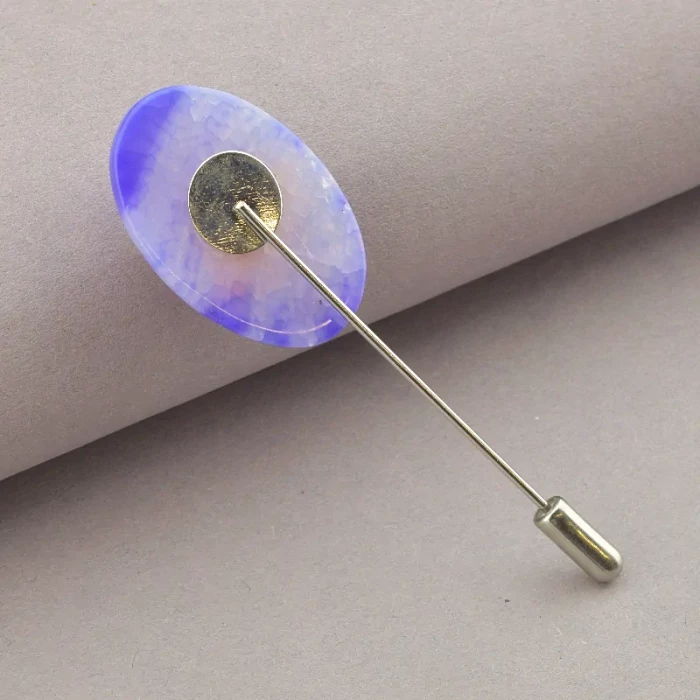 🏷️️ Брошка овальна голка Агат ss_80947
