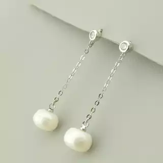 Сережки пусети Перли (срібло 925 проба)