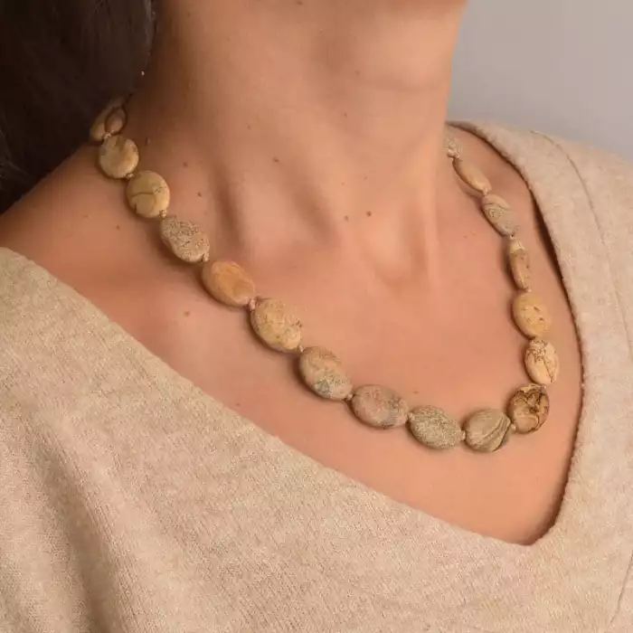 🏷️️ Намисто Яшма 45 см ss_71715