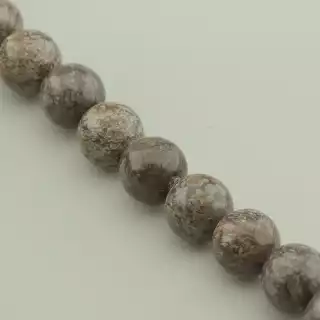 Намистини Яшма 39 см 12 мм (натуральне каміння, без застібки)