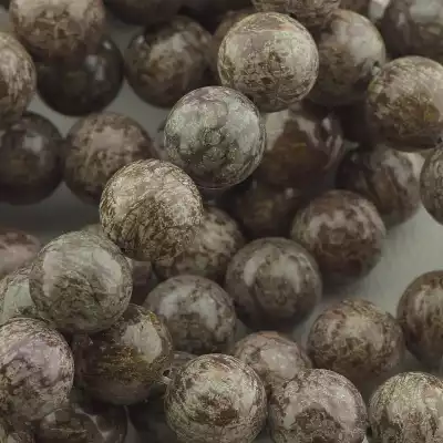 🏷️️ Намистини Яшма 39 см 12 мм (натуральне каміння, без застібки) F-72475