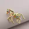 🏷️️ Брошка кінь Сrystal, емаль F-13021