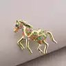 🏷️️ Брошка кінь Сrystal, емаль F-13021