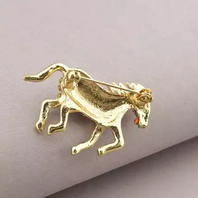 🏷️️ Брошка кінь Сrystal, емаль F-13021