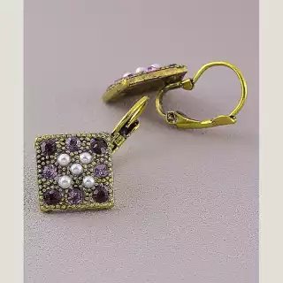 Сережки на англійській застібці Fashion Сrystal