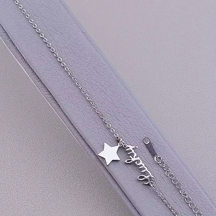 🏷️️ Браслет з карабіном на ногу Stainless Steel 20 см ss_83607