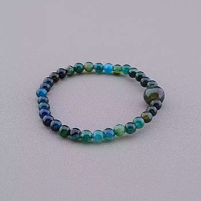 🏷️️ Браслет резинка Агат 20 см ss_84927