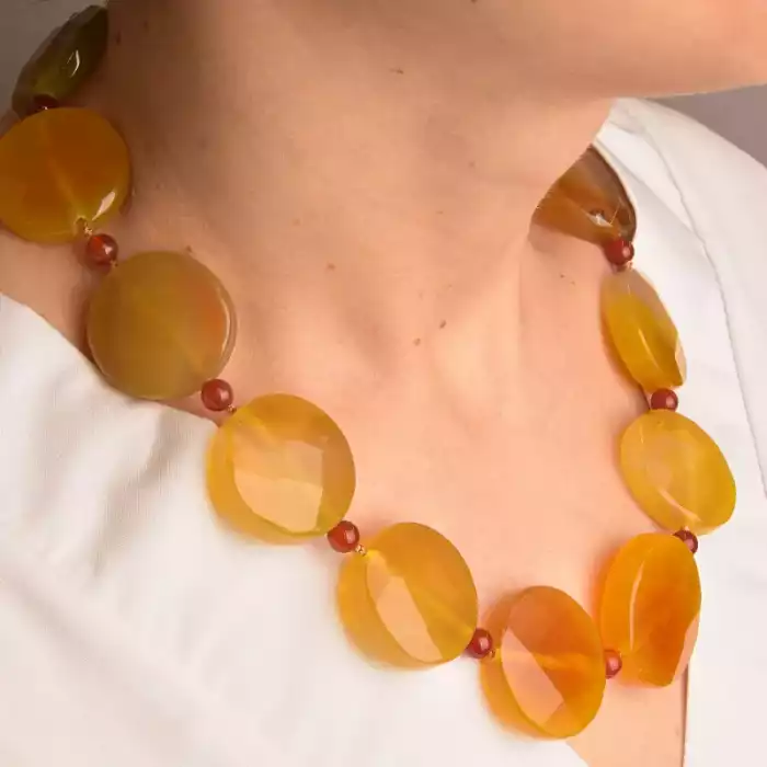 🏷️️ Намисто Агат 49 см ss_85550