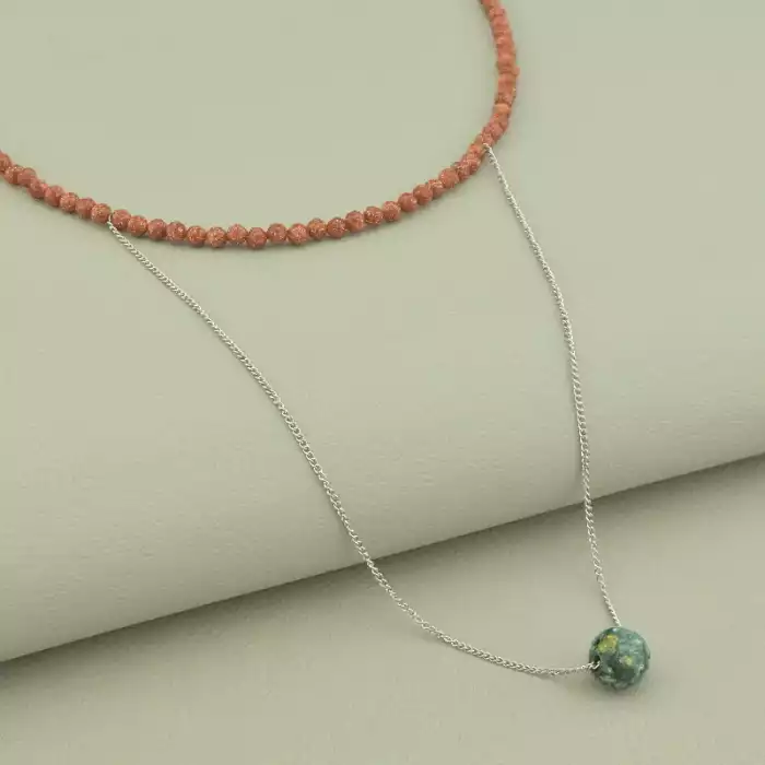 🏷️️ Підвіска Золотий Пісок Яшма 40 см. ss_101399