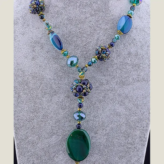 🏷️️ Намисто Агат 58 см ss_16870