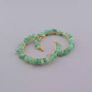 Сережки пусети Stainless Steel Нефрит