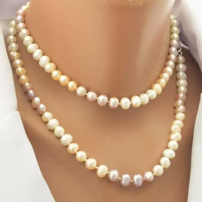 🏷️️ Намисто з перлин 80 см. (срібло 925 проба) ss_102099