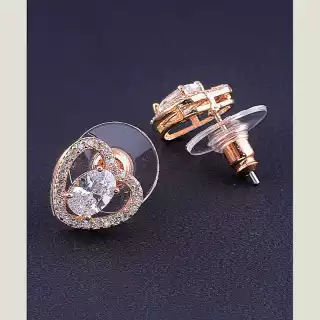 Сережки пусети Big Dipper Фіаніт (позолота 18к)