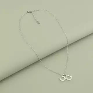 Підвіска Stainless Steel Перламутр 40 см (родій)