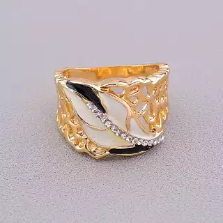 Перстень емаль Сrystal (позолота 18к)