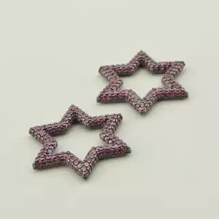 Вставка зірка Фіаніт 25х25 (хром)