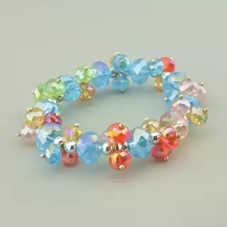 Браслет резинка Чеський кришталь 18 см.