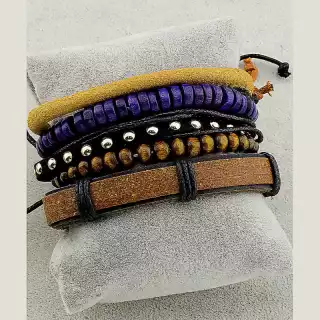 Браслет шамбала екошкіра 17 см