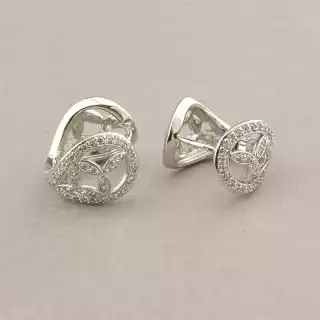 Сережки конго Xuping Фіаніт (родій)