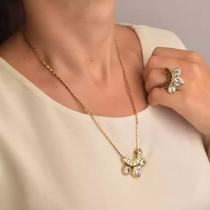 🏷️️ Набір Підвіска+Каблучка+Сережки Winniana (позолота 18к з фіанітами) ss_105273