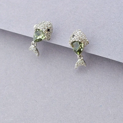 Сережки XUPING Swarovski (родій)