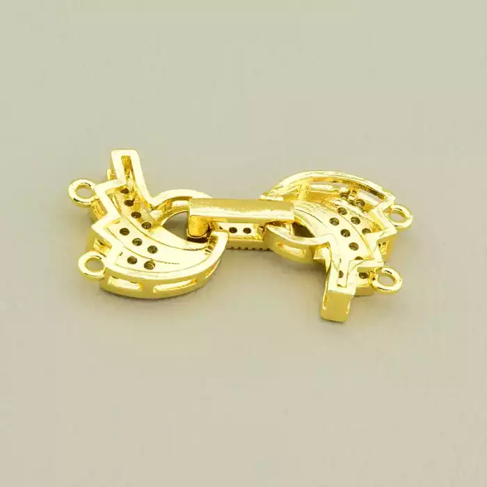 🏷️️ Замочок Фіаніт 30х15мм. (позолота 18к лимонна) ss_106530