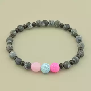 Браслет резинка Агат 18 см.