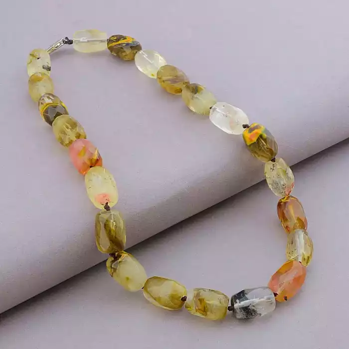 🏷️️ Намисто + Браслет Халцедон 48 см ss_82486