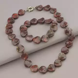 Намисто + Браслет Яшма 46 см