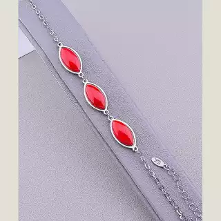 Браслет з карабіном Корал 19 см