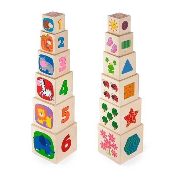 Дерев'яні кубики Viga Toys Башта з цифрами (50392) 50392 50392