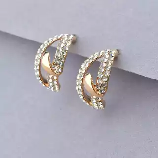 Сережки Фіаніт (позолота 18к)