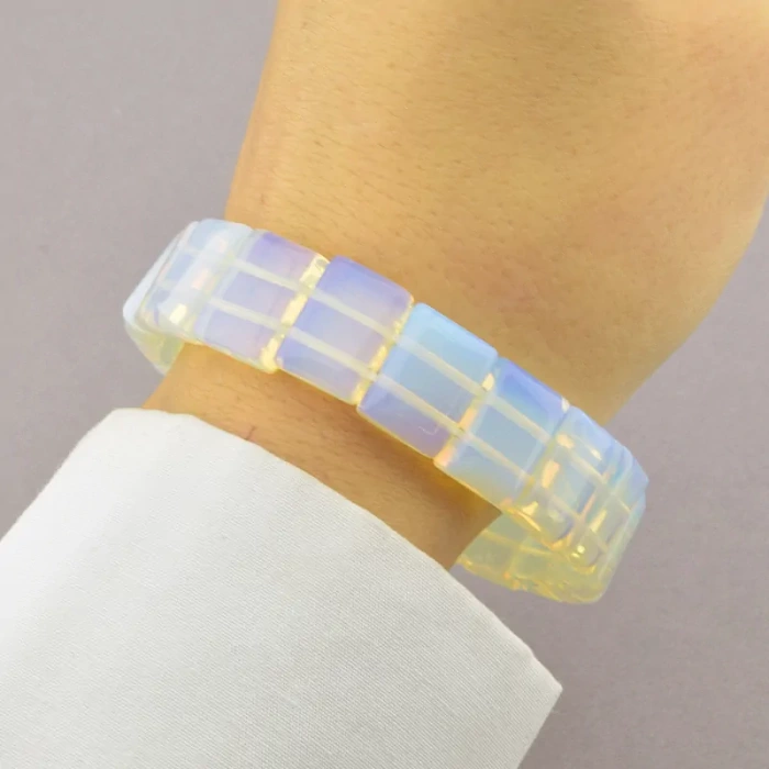 🏷️️ Браслет резинка Місячний камінь 20 см ss_66519