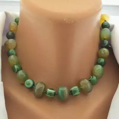 🏷️️ Намисто Агат 39 см. F-102300