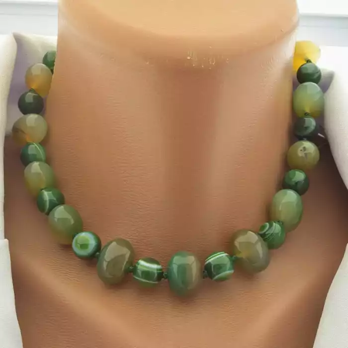 🏷️️ Намисто Агат 39 см. ss_102300